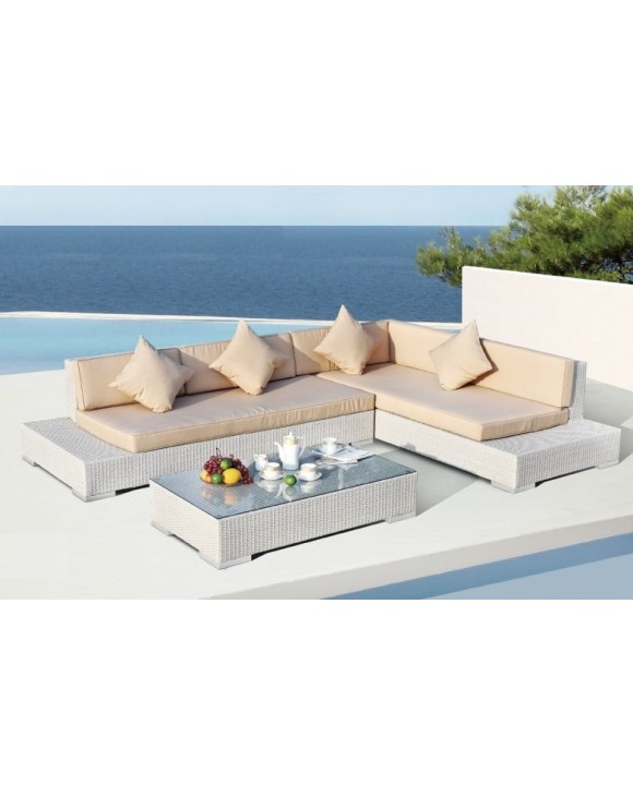 Диванный комплект ротанговой мебели - Rotang-60-White
